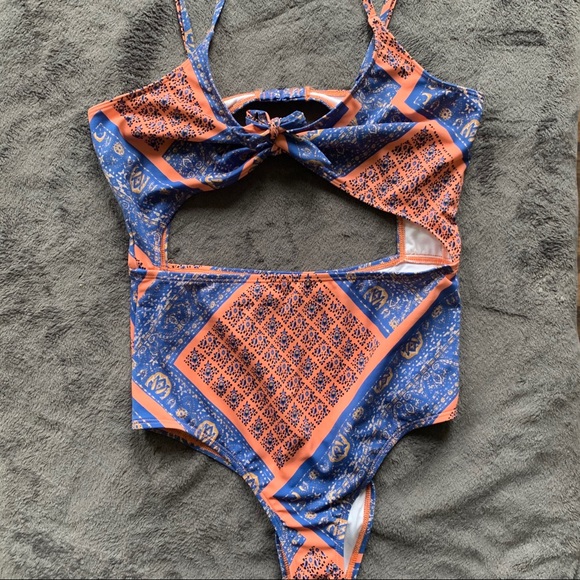 Urban Outfitters Other - Out From Under Printed Tie-Front One-Piece